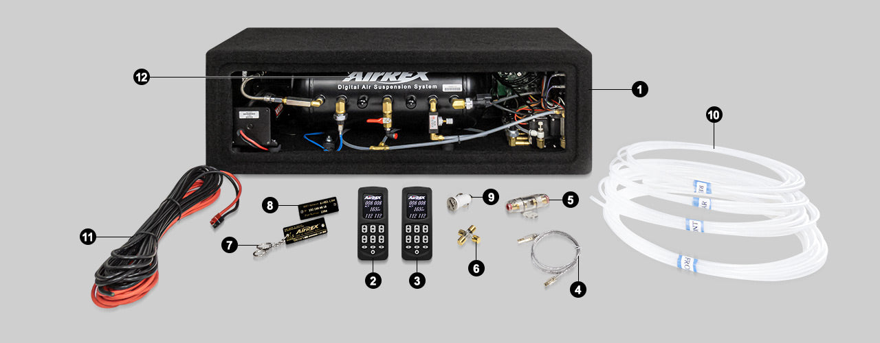 Airrex Digital Air エアサスコンプレッサ Airrex Digital Air Suspension AMS w/ System Case C2 TAYAL